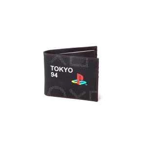 Image of Sony - Japan Tokyo 94 Mens Bi-Fold Wallet - Black/Red
