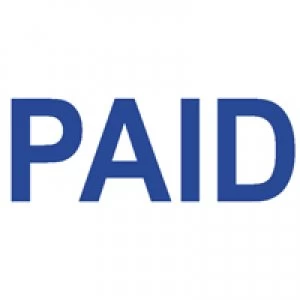 Image of Colop Green Line Word Stamp PAID Blue C144836PAI