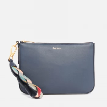 Image of Paul Smith Womens Swirl Trim Wristlet - Navy