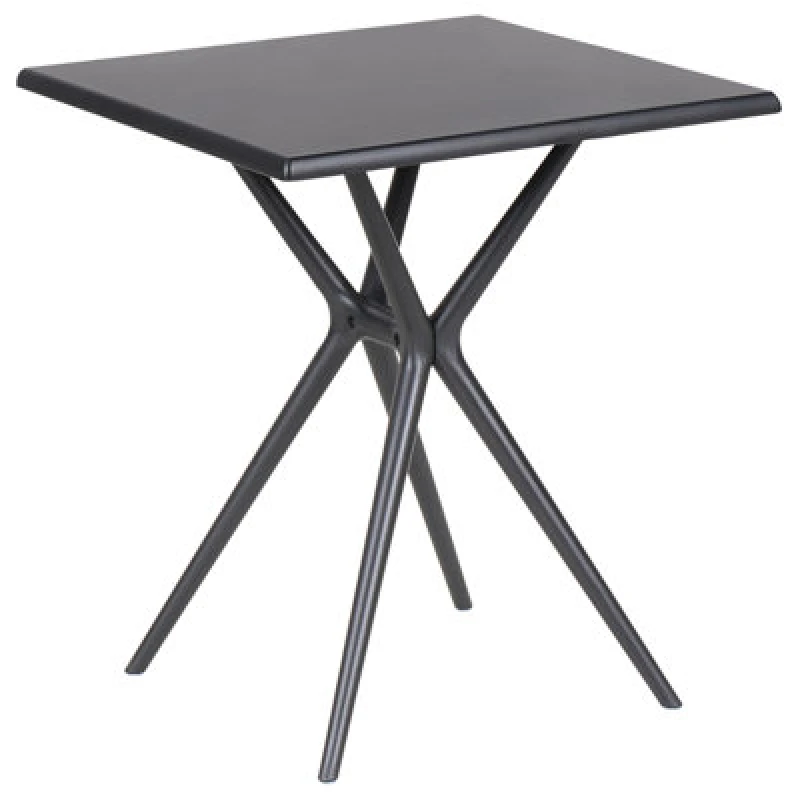 Image of Beliani Garden Dining Table Piave 70 Cm 70 Cm Black