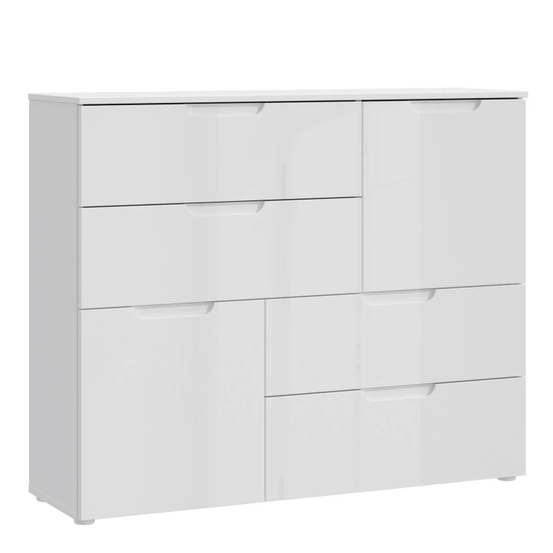 Image of Furniture To Go Sienna Abstract Chest of Drawers White