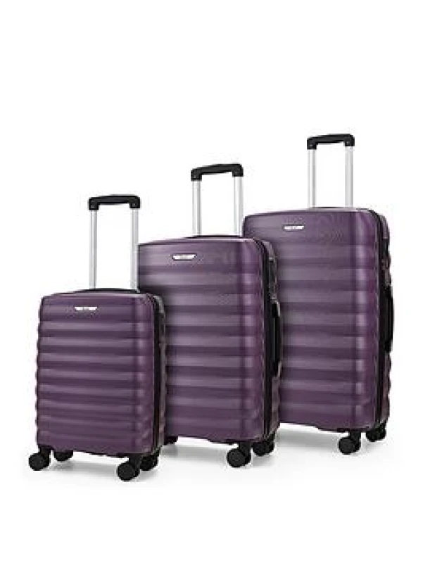 Image of Rock Luggage Berlin VXP4N Hardshell Purple Suitcase 3Pcs Set