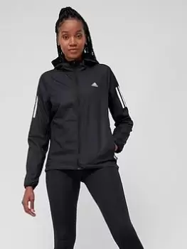 Image of adidas Own The Running Womens Jacket - Black, Size S, Women