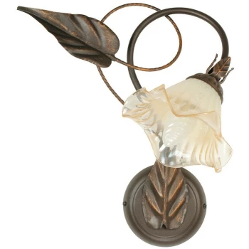 Image of Fan Europe Lighting - Fan Europe AUTUNNO Wall Lamp with Glass Shades Brown 16x35x28cm