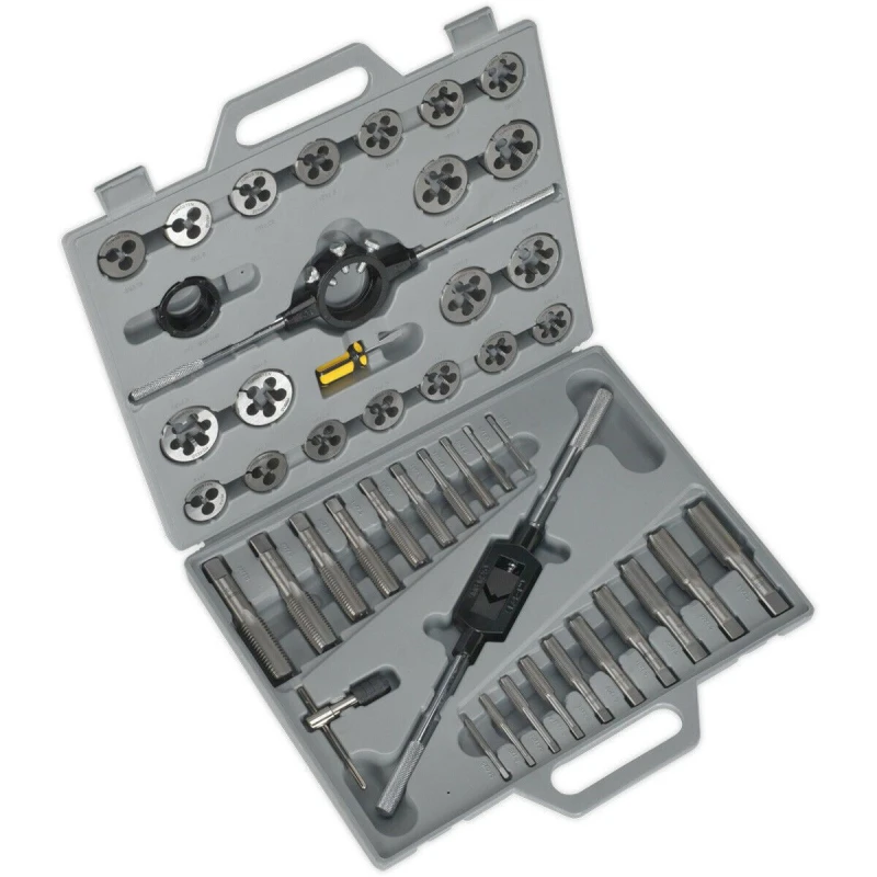 Image of Loops 45pc Metric Tap & Split Die Set - M6 to M24 - Manual Bar & Socket Threading Tool Multi