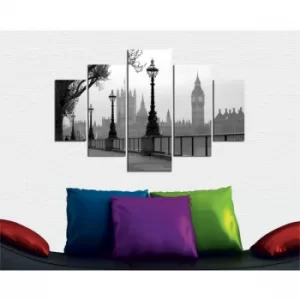 Image of ST172 Multicolor Decorative MDF Painting (5 Pieces)