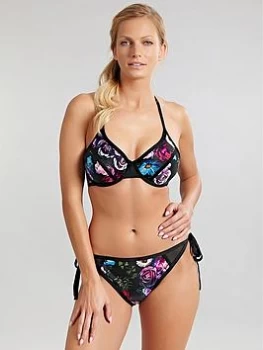 Image of Panache Jolee Floral Halter Neck Triangle Bikini Top - Multi, Floral Multi, Size 34E, Women