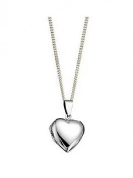 Image of The Love Silver Collection Personalised Sterling Silver Heart Locket, One Colour, Women