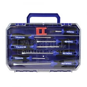 Image of Faithfull Soft Grip Screwdriver SL/PH/PZ 8 Piece Set