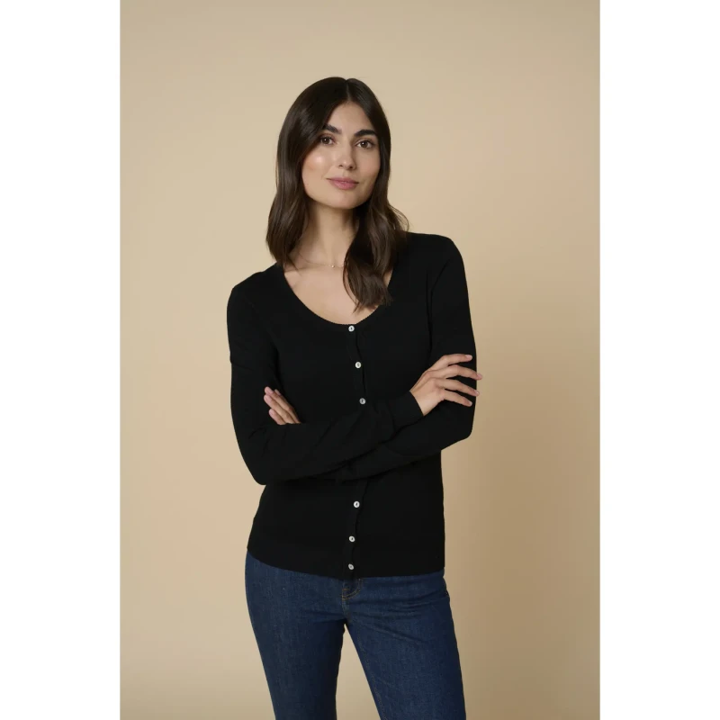 Image of culture Womens cardigan CULTURE Annemarie Noir Female S