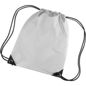 Image of Premium Gymsac Water Resistant Bag (11 Litres) (One Size) (Silver Grey) - Bagbase