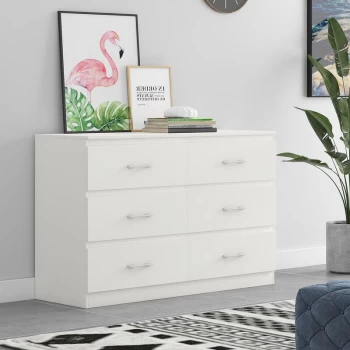 Image of Fwstyle - Tromso 6 Drawer Chest - Matt White - White