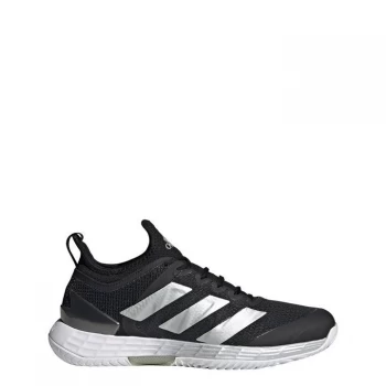 Image of adidas Adizero Ubersonic 4 Tennis Shoes Womens - Core Black / Silver Metallic /