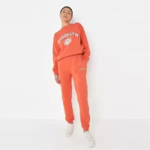 Image of Missguided Brooklyn Varsity Relaxed Jogger - Red