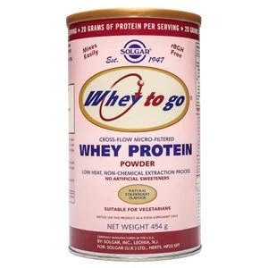 Image of Solgar Whey to Go Protein Powder Natural Strawberry Flavour 454g