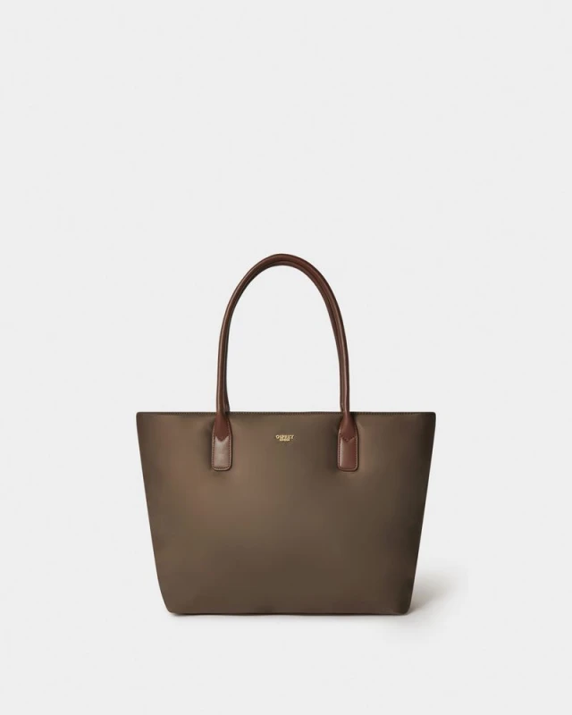 Image of OSPREY LONDON Womens The Voyage Nylon Tote Bag in Chocolate Chocolate Female One Size