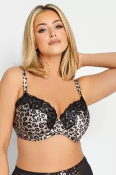 Image of Print Satin Padded T-Shirt Bra