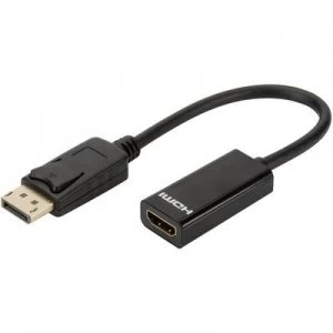 Image of Digitus DisplayPort / HDMI Adapter [1x DisplayPort plug - 1x HDMI socket] Black 15.00 cm
