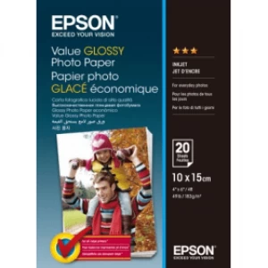 Image of Epson C13S400037 Original 10x15cm Glossy Photo Paper 183g x20
