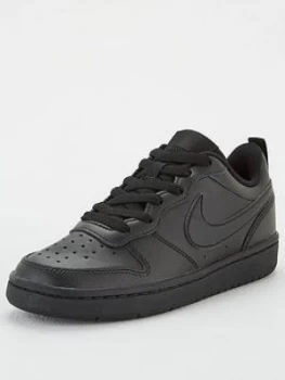 Image of Nike Court Borough Low 2 Junior Trainer - Black, Size 5.5