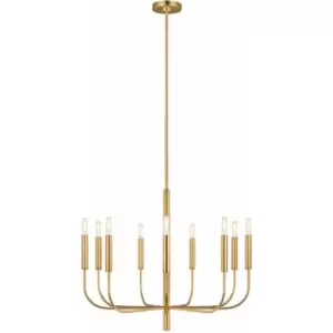Image of Loops - 9 Bulb Chandelier Hanging Pendant LIght Burnished Brass LED E14 60W Bulb