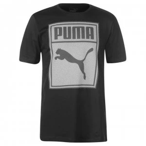 Image of Puma Box QT T Shirt Mens - Black/Grey