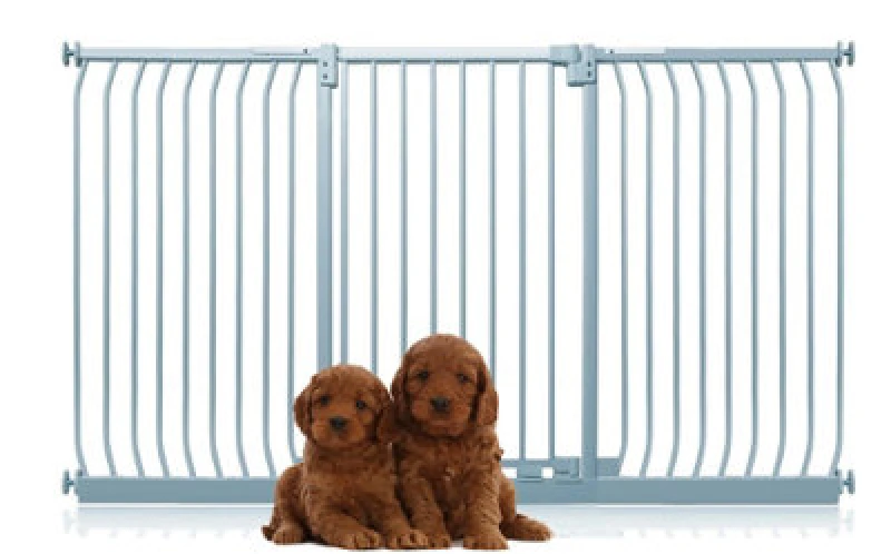 Image of Bettacare Extra Tall Elite Dog Gate, 197Cm - 206Cm, Matt Grey, Extra Tall 96.8Cm In Height, Pressure Fit Pet Gate