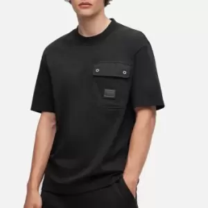 Image of HUGO Mens Dayans T-Shirt - Black - S