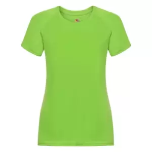 Image of Fruit Of The Loom Ladies/Womens Performance Sportswear T-Shirt (2XL) (Lime)