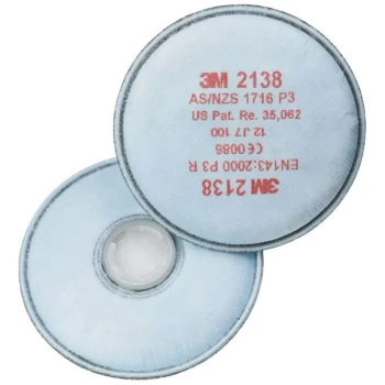 Image of 2138-P3 Particulate Filters + Nuisance Level Organic Vapour and Gas (Pair) - 3M