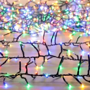 Image of Festive Indoor & Outdoor Multifunction Cluster Lights 1000 Multi-Coloured LEDs