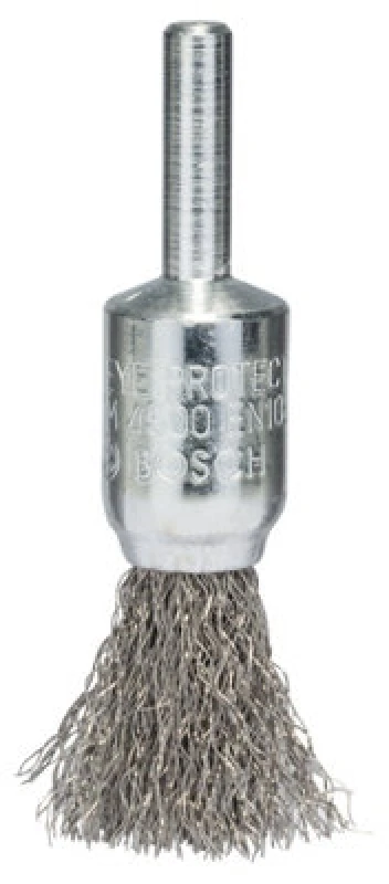 Image of Bosch 0.2mm Crimped Inox Steel Wire Pencil Brush 2608622126 Diameter: 15mm