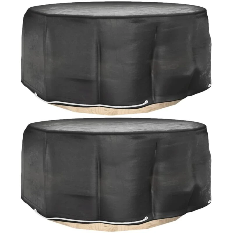 Image of VIDAXL Garden Furniture Covers 2 pcs 10 Eyelets Ø260x90cm Round Vidaxl 8720845747206