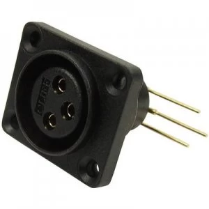 Image of XLR connector Sleeve socket right angle pins Number of pins 3 Black Cliff CP30072