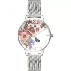 Image of Enchanted Garden Silver Mesh Watch