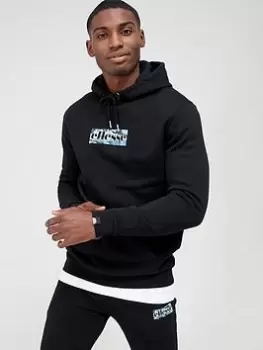 Image of Ellesse Mantis Pullover Hoodie - Black, Size S, Men