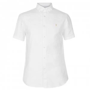 Image of Farah Vintage Farah Short Sleeve Shirt Mens - 104 WHITE