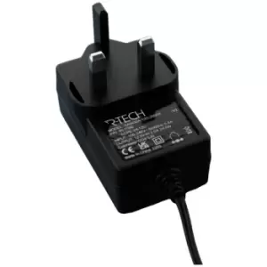 Image of R-TECH 857080 AC/DC Adapter 12vdc 2amp UK Plug Top