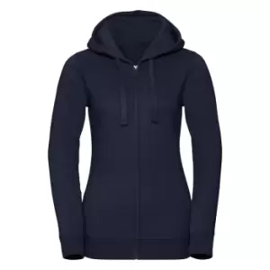 Image of Russell Womens/Ladies Authentic Zipped Hoodie (XS) (Indigo Melange)