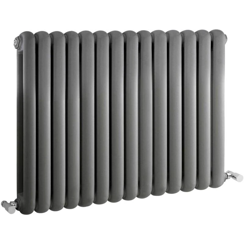 Image of HUDSON REED Hudson Reed - Salvia Double Designer Horizontal Radiator 635mm h x 853mm w - Anthracite HSA008