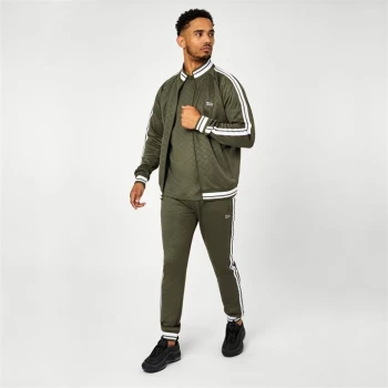 Image of Lonsdale Gentlemen Mono Logo Tracksuit - Khaki Logo