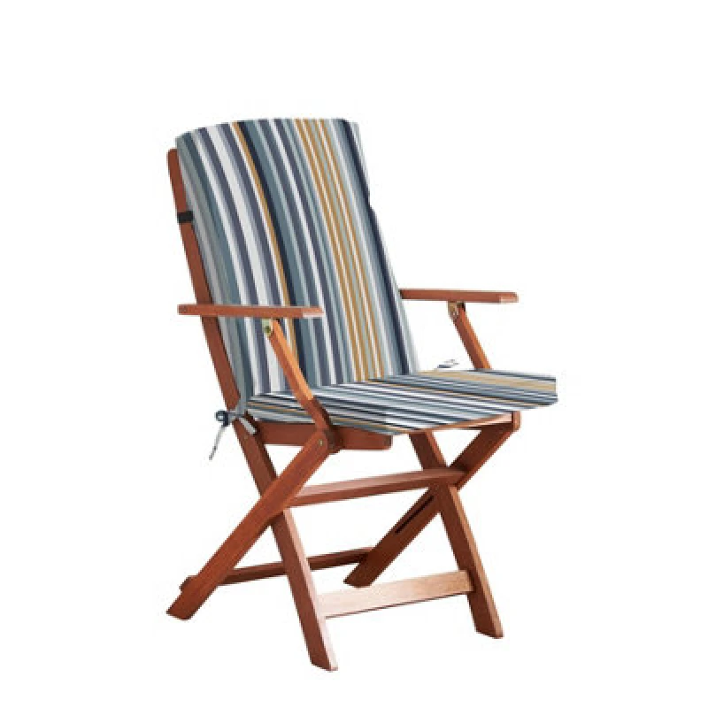 Image of Luxury Living Water-Repellent Chair Pad Fade-Resistant 95Cmx42Cmx4Cm Multi Stripe