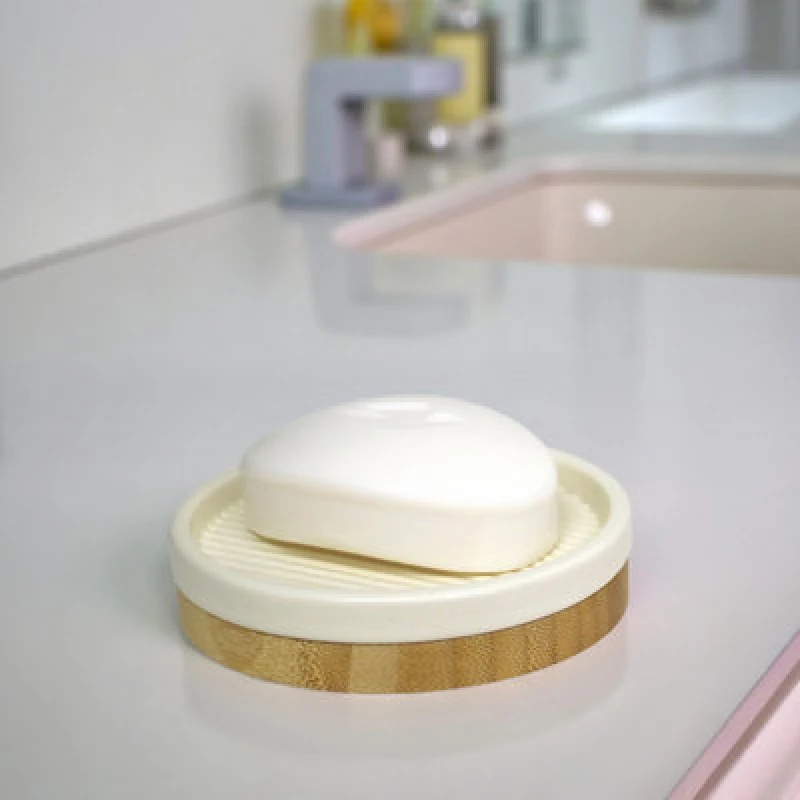 Image of Showerdrape Bondi Cream Ceramic Bathroom Soap Dish