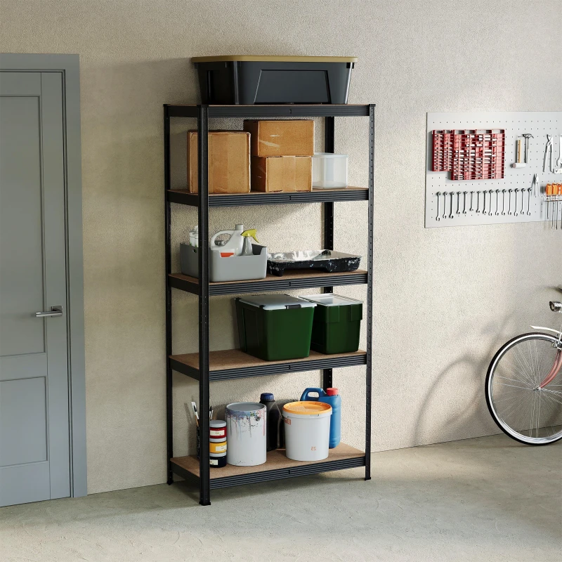 Image of Lassic Home Vida 5 Tier Garage Shelf Black unisex 5 Tier