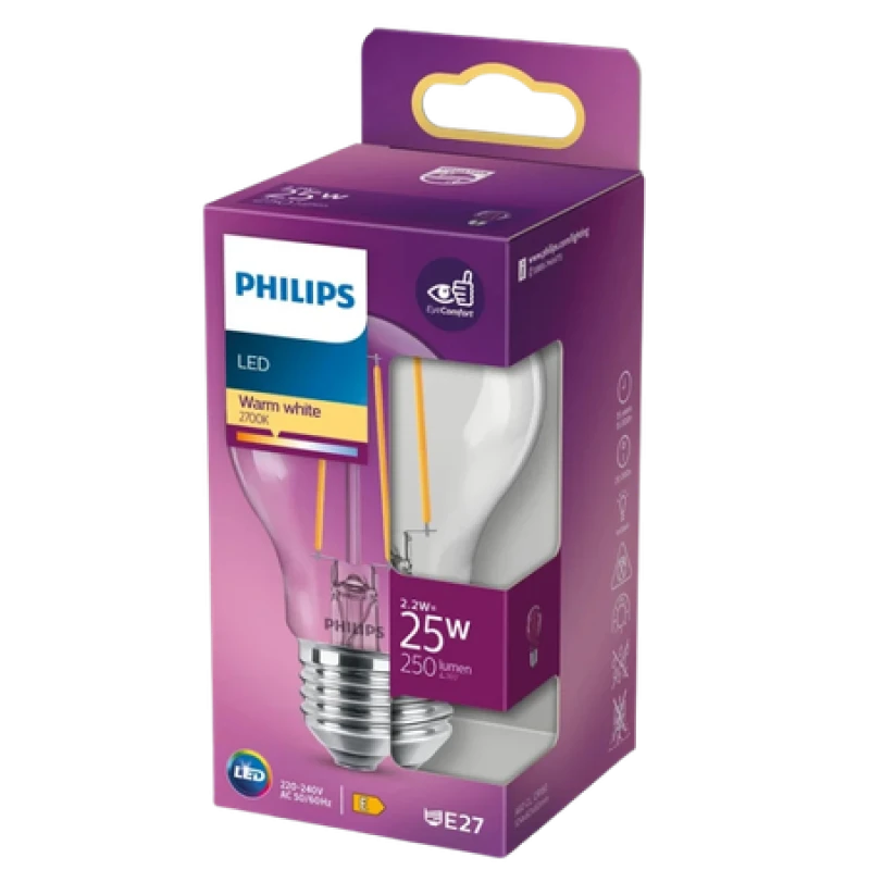 Image of Philips Warm White LED Bulb E27 a 25 W PHIL-12083.01