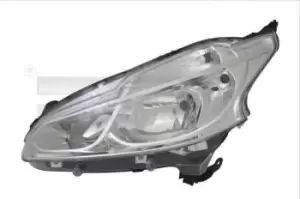 Image of TYC Headlights Left 20-14350-15-2 Headlamp,Headlight PEUGEOT,208 I Schragheck (CA_, CC_),208 Kastenwagen (CR_)