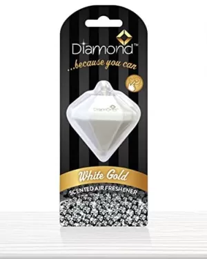 Image of White Gold 3D (Pack Of 4) Diamond Air Freshener