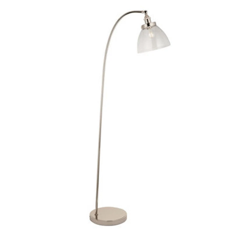 Image of EDITE Henne Resto Style Floor Lamp in Bright Nickel chrome ONE SIZE