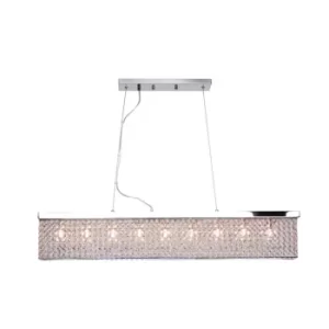 Image of Treasure Straight Bar Pendant Ceiling Light Chrome