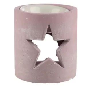 Image of Pink Eden Christmas Star Concrete Oil Burner